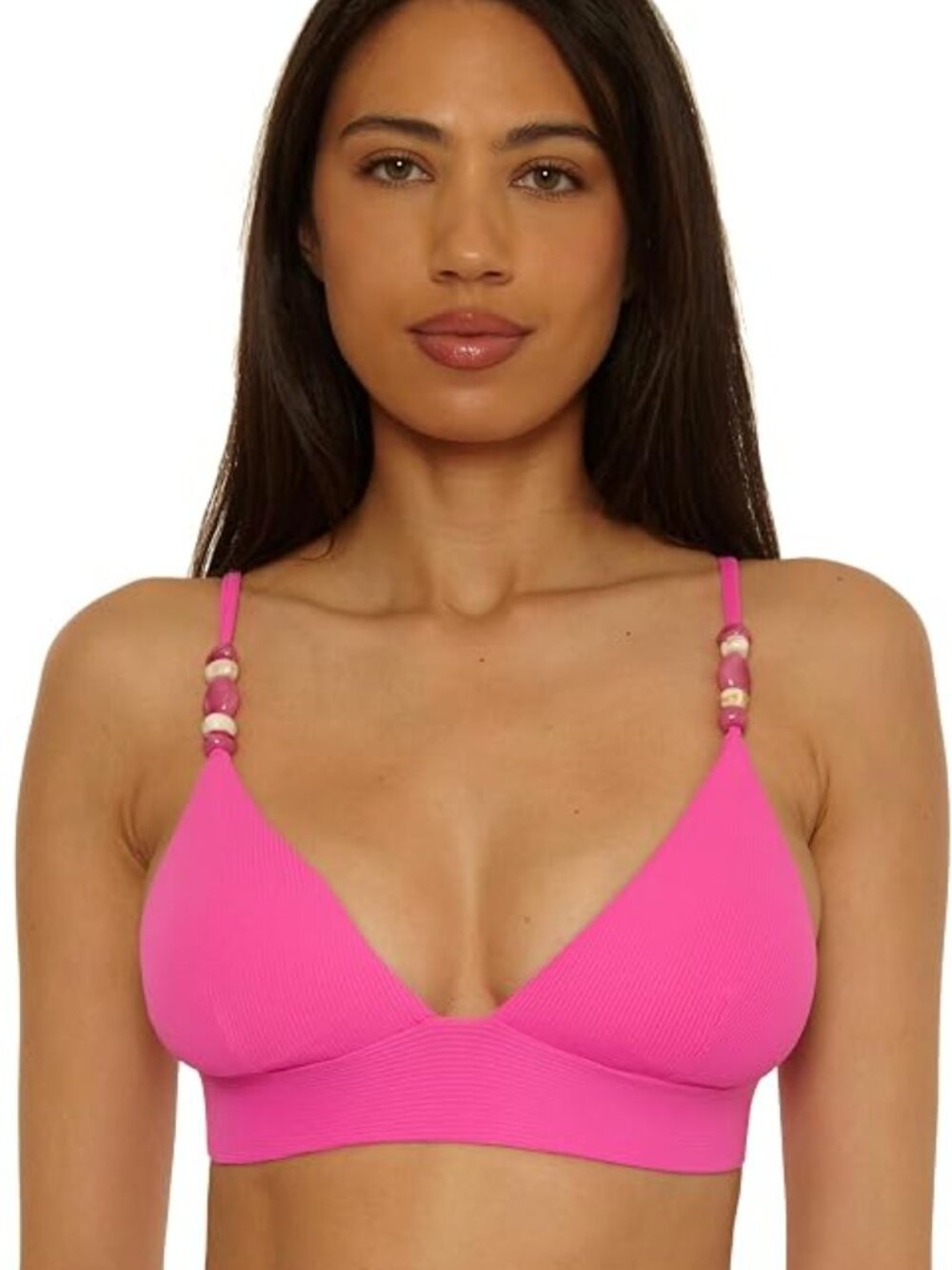 BECCA MODERN EDGE TEXTURED RIB HALTER IN ROSE BERRY COLOR SIZES S, M, L, D
